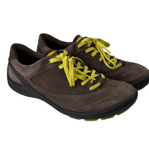 Ecco Brown and Yellow Sneakers with Cushioned biomComfort